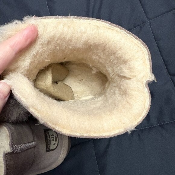BearPaw "Liv" Suede Pom-Pom Boot w/Rain Repellent - Size: 7.5 - Almost New - Picture 8 of 16